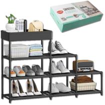 Sapateira 4 Andares 8 Kg Tnt, Ferro E Plastico 94 Cm X 21,5 Cm X 62 Cm Sapateira 4 Andares 8 Kg Tnt, Ferro E Plastico 94 Cm X 21,5 Cm X 62 Cm