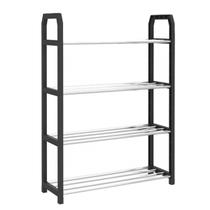 Sapateira 4 Andares 8 Pares Organizador Multiuso Tênis Metal Sapateira 4 Andares 8 Pares Organizador Multiuso Tênis Metal