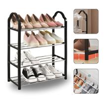 Sapateira 4 Andares Organizador de Sapatos Compacta, Leve e Resistente