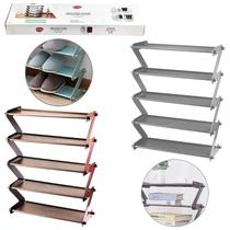 Sapateira 5 Andares Plastico Metal 48 Cm X 19 Cm X 58 Cm 1Un Sapateira 5 Andares Plastico Metal 48 Cm X 19 Cm X 58 Cm 1Un