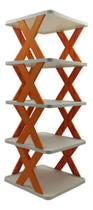 Sapateira 5 Andares Vertical Organizador Sapatos - Laranja