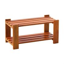 Sapateira 60 cm Madeira Maciça Natural Ripada