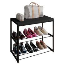 Sapateira Aco Tampo MDF 54x47cm Organizador Calcados 2 Prateleiras Hall Entrada Quarto Sapateira Aco Tampo MDF 54x47cm Organizador Calcados 2 Prateleiras Hall Entrada Quarto