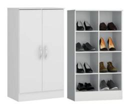 Sapateira armário multiuso 2 portas branco