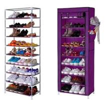 Sapateira armario organizador 9 prateleiras grande 160cm estante guarda roupa armario portatil com ziper Sapateira armario organizador 9 prateleiras grande 160cm estante guarda roupa armario portatil com ziper