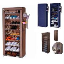 Sapateira Armario Organizador 9 Prateleiras Grande 160Cm Estante Guarda Roupa Armario Portatil Com Ziper Sapateira Armario Organizador 9 Prateleiras Grande 160Cm Estante Guarda Roupa Armario Portatil Com Ziper