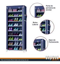 Sapateira Armário Organizador Sapatos e Objetos Dobrável 9 Prateleiras Resistente Abre e Fecha