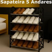Sapateira Até 15 Pares 5 Andares Sapatos Multiuso Organizadora Calçados Prateleiras Desmontável