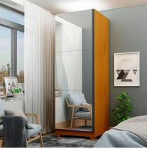 Sapateira até 40 Pares Porta com Espelho com Pés Estante Multiuso Gold Gelius - Naturale MDF