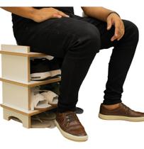 Sapateira Banco Estante Pequena Chão Hall Entrada Casa E Apê