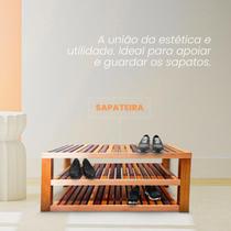Sapateira banco Piazzi de Madeira Maciça Ripada organizadora 12 pares hall sala cozinha Sapateira banco Piazzi de Madeira Maciça Ripada organizadora 12 pares hall sala cozinha