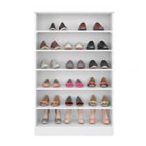 Sapateira Bia 72cm MDP Branco Brilho - sallar home Sapateira Bia 72cm MDP Branco Brilho - sallar home