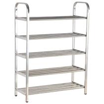 Sapateira BSL3777 sem Portas 5 Prateleiras 25CM Aço Prata para Organização de Calçados