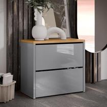 Sapateira Caixa Multiuso Sapatos Quarto Banco Sentar Calçadeira para Hall de Entrada Retrô Decoração Mel Cinza/Freijó