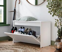 Sapateira Charme 1 Porta Basculante Com Assento Hall De Entrada - Varias Cores