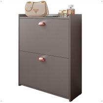 Sapateira Closet Vertical Organizadora 12 Pares Calçados Unissex Prateleira 2 Andares Gavetas Basculante Cinza Pérola - Lojas RPM Sapateira Closet Vertical Organizadora 12 Pares Calçados Unissex Prateleira 2 Andares Gavetas Basculante Cinza Pérola - Lojas RPM
