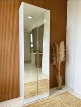 Sapateira Com Espelho 2 Portas Branca