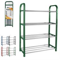 Sapateira de chão 8 pares com 4 prateleiras vertical aluminio desmontavel organizador de calçados Sapateira de chão 8 pares com 4 prateleiras vertical aluminio desmontavel organizador de calçados