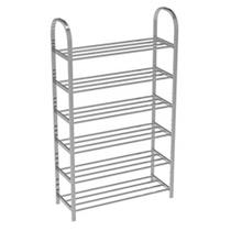 Sapateira de chão em inox 18 pares 6 prateleiras vertical organizador de calçados 100cm grande luxo