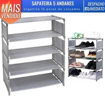 Sapateira de Ferro Organiza 15 Pares de Sapato Quarto Lavanderia 60X27,5X72 cm - Imporiente