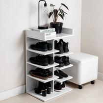 Sapateira de Madeira Comporta Até 10 Pares de Sapato Branca