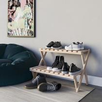 Sapateira de madeira leve e decorativa para calçados e vasos