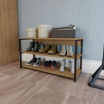 Sapateira Desk Freijó/Preto Fosco Sapateira Desk Freijó/Preto Fosco