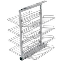 Sapateira Deslizante com 8 Prateleiras 44x22cm e Corrediças Masutti Copat em Aço Carbono