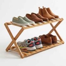 Sapateira Dobrável Em Bambu Natural 50cm Original, Mimo Style, Rack Para Sapatos BM22236 Sapateira Dobrável Em Bambu Natural 50cm Original, Mimo Style, Rack Para Sapatos BM22236