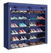 Sapateira Dobrável Organizadora De Sapatos Decoteam Azul - Plegable