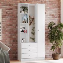 Sapateira Doha 1 Porta 3 Gavetas com Nichos Decorativos Sapateira Doha 1 Porta 3 Gavetas com Nichos Decorativos