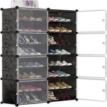 Sapateira dupla gigante armario modular ajustavel organizador 16 prateleiras porta sapatos brinquedos roupas grande 32 p