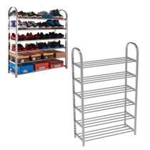 Sapateira em inox 36 sapatos com 6 prateleiras em estante vertical organizador de tenis e sapatos 18 pares 100cm grande