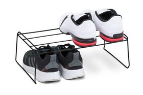 Sapateira Empilhável Preta Organizador de Armário para Calçados Tenis Sapato - Kit com 2 unidades