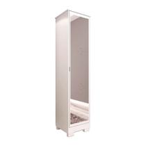 Sapateira Espelho 184x44x40cm Porta 6 Prateleiras Mdf Branco Sapateira Espelho 184x44x40cm Porta 6 Prateleiras Mdf Branco