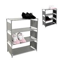 Sapateira estante organizador multiuso 4 prateleiras tenis brinquedos roupas porta treca lavanderia quarto sala Sapateira estante organizador multiuso 4 prateleiras tenis brinquedos roupas porta treca lavanderia quarto sala
