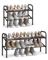 Sapateira Expansiva SONGMICS 2 Camadas - Preta - Para 15 Pares de Sapatos