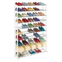 Sapateira gigante 100 calcados estante andares em metal 50 pares de sapatos e tenis 10 prateleiras