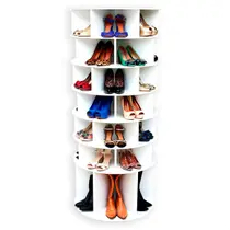 Sapateira Giratória Com Divisória Para Botas 1.65m Branca Sapateira Giratória Com Divisória Para Botas 1.65m Branca