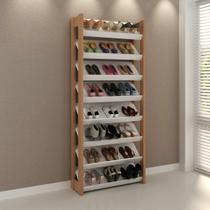 Sapateira Grande com 8 Prateleiras 69x1656cm Branco Tecno Mobili Sapateira Grande com 8 Prateleiras 69x1656cm Branco Tecno Mobili