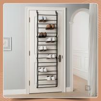 Sapateira Grande Vertical de Parede e Porta para 36 Pares Preta ou Branca Organização Compacta
