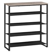 Sapateira HOOBRO, organizador de armazenamento de sapatos de 5 níveis, cinza/preto