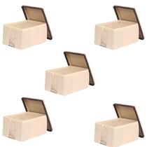 Sapateira individual com visor e tampa caixa infantil - L 15cm x A 11cm x P 22cm - Kit c/ 5 Sapateira individual com visor e tampa caixa infantil - L 15cm x A 11cm x P 22cm - Kit c/ 5