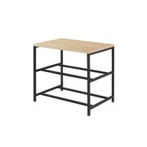 Sapateira Industrial Pinus Natural 45x50x35cm Base Aço Preto