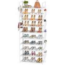 Sapateira LUKYTOWER 10 Tier 60x30x174 cm, organizador branco