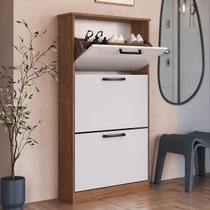 Sapateira Melissa 3 Portas Freijo/Branca - Irm Móveis Sapateira Melissa 3 Portas Freijo/Branca - Irm Móveis