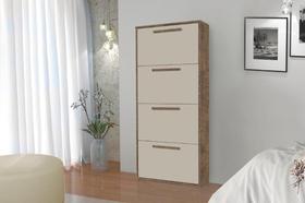 Sapateira Multiuso AG 4 Portas Cor Canela / Off White Sapateira Multiuso AG 4 Portas Cor Canela / Off White