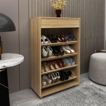 Sapateira Multiuso Amêndoa 1 Gaveta 5 Prateleiras - Tecno Mobili