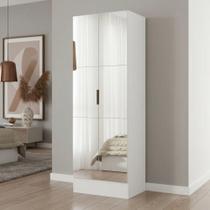 Sapateira Multiuso Marica Premium 2 Portas Com Espelho Carioca Moveis Branco
