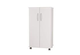 Sapateira/Multiuso Nara Branco Luxo 3 prateleiras e rodízios Móveis Primus
